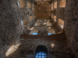 Interior de la torre campanar